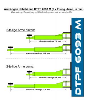 2-Säulen-Hebebühne manuell 4,0t mit Überfahrschwelle (DTPF 6093 M)